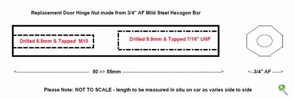 B Pillar Hinge Nut Modification